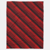 Rode en zwarte geometrische patchwerkquilt fleece deken (Voorkant)
