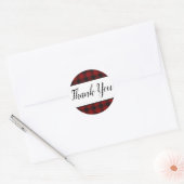 Rode en Zwarte Geruite Favor Stickers (Envelop)