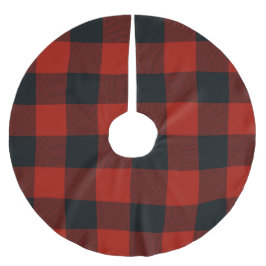 Rode en zwarte geruite vierkanten Buffalo Plaid Kerstboom Rok