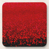 Rode en zwarte glitter Ombre Bier Onderzetter (Voorkant)