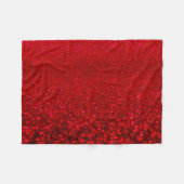 Rode en zwarte glitter Ombre Fleece Deken (Voorkant (Horizontaal))