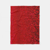 Rode en zwarte glitter Ombre Fleece Deken (Voorkant)
