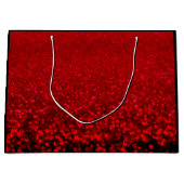 Rode en zwarte glitter Ombre Groot Cadeauzakje (Voorkant)