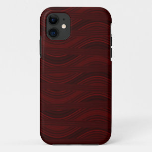 Rode en zwarte golven en strepen iPhone 11 hoesje