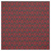 Rode en zwarte Gothic Rozen Stof (Swatch)