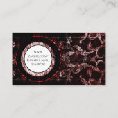 Rode en zwarte Gothische maan Visitekaartje (Achterkant)