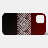 Rode en zwarte gradiënt en wit Noords Ontwerp Case-Mate iPhone Case (Achterkant (horizontaal))