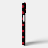 Rode en zwarte haarpunten Hoesje-Mate iPhone case (Achterkant / Rechts)