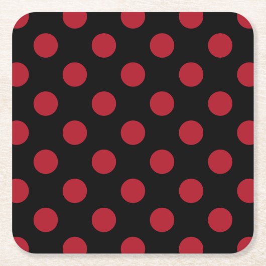 Rode en zwarte haarpunten kartonnen onderzetters (Voorkant)