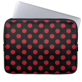 Rode en zwarte haarpunten laptop sleeve
