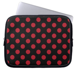Rode en zwarte haarpunten laptop sleeve