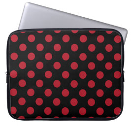 Rode en zwarte haarpunten laptop sleeve