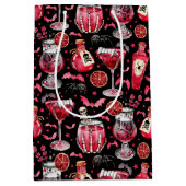 Rode en zwarte Halloween cocktails en drankjes Medium Cadeauzakje (Voorkant)