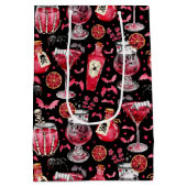 Rode en zwarte Halloween cocktails en drankjes Medium Cadeauzakje (Achterkant)