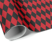 Rode en zwarte  Harlequin Cadeaupapier (Rol Hoek)
