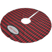 Rode en zwarte Harlequin Kerstboom Rok (Gekanteld)