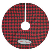 Rode en zwarte Harlequin Kerstboom Rok (Voorkant)