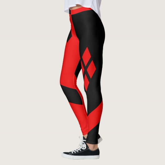 Rode en zwarte Harlequin Leggings (Links)
