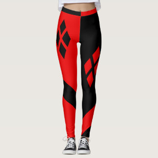 Rode en zwarte Harlequin Leggings