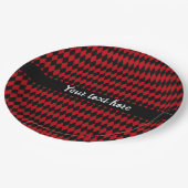 Rode en zwarte Harlequin Papieren Bordje (Gekanteld)