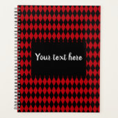Rode en zwarte Harlequin Planner (Voorkant)