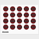Rode en zwarte  Harlequin Ronde Sticker (Vel)
