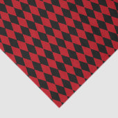 Rode en zwarte  Harlequin Tissuepapier (Detail)