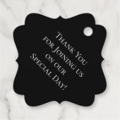 Rode en Zwarte Hart Gotische Bruiloft Favor Labels (Achterkant)