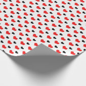 Rode en zwarte harten cadeaupapier (Hoek)