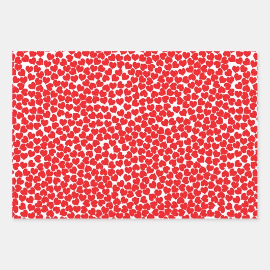 Rode en zwarte harten inpakpapier vel (Voorkant 2)