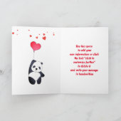 Rode en zwarte harten Valentijnsdag Kaart (Binnen)