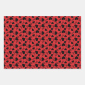 Rode en zwarte hartpatronen voor Valentijn Inpakpapier Vel (Voorkant 3)