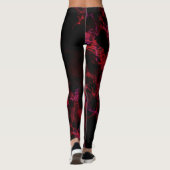 Rode en zwarte hete Leggings (Achterkant)