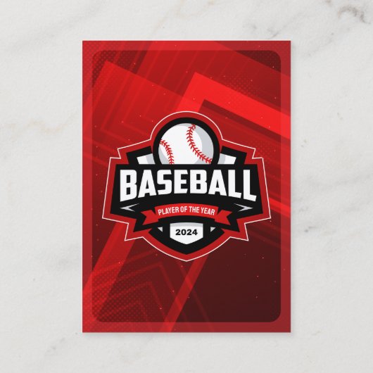 Rode en zwarte honkbalspeler Trading Photo Card Contactkaartje (Achterkant)