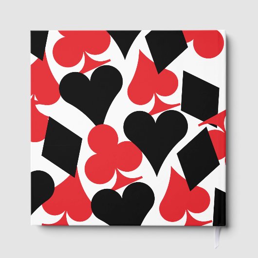 Rode en zwarte Kaart past bij Las Vegas Wedding Gastenboek (Achterkant)