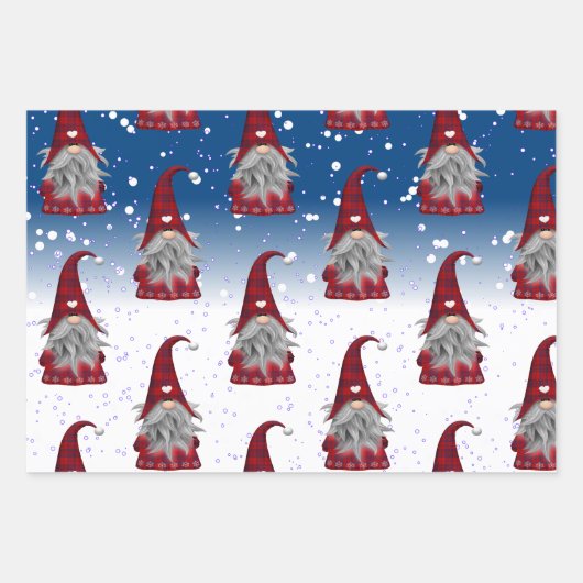 Rode en zwarte kabouter inpakpapier vel (Voorkant)