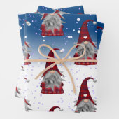 Rode en zwarte kabouter inpakpapier vel (In situ)