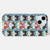 Rode en zwarte katten patroon Case-Mate iPhone case (Achterkant (horizontaal))