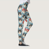 Rode en zwarte katten patroon leggings (Rechts)