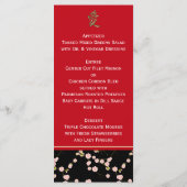 Rode en Zwarte Kersenbloesem Menu Kaart (Achterkant)