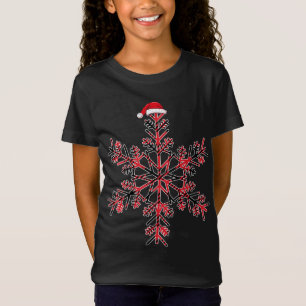 Rode en zwarte kerst buffel geruite kerstmuts zon t-shirt
