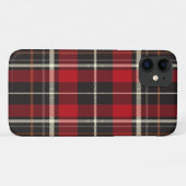 Rode en zwarte kerstwinter Case-Mate iPhone case (Achterkant (horizontaal))