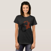 Rode en zwarte koi t-shirt (Voorkant volledig)