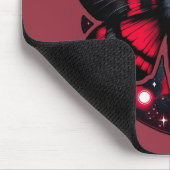 Rode en zwarte kosmische mot - hemelse mystiek muismat (Hoek)