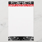 Rode en zwarte legant briefpapier (Voorkant)