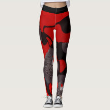 Rode en zwarte Leggings -