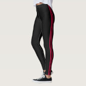 Rode en zwarte Leggings Athletische (Links)