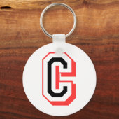 rode en zwarte letter C Sleutelhanger (Voorkant)