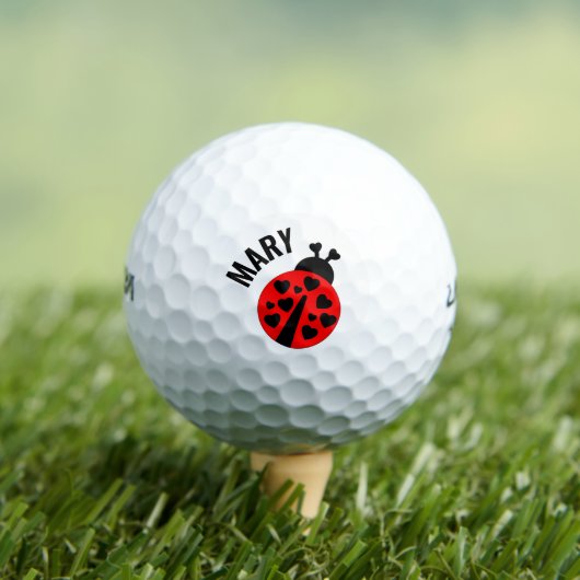 Rode en zwarte lieveheersbeestje golfbal golfballen (Insitu Shirt)