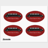 Rode en zwarte Limousine Party Stickers (Vel)